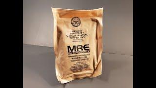 2024 US MRE Jalapeno Pepperjack Beef Patty Review Meal Ready to Eat Taste Testing