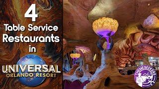 Universal Orlando Resort Food -  4 Table Service Restaurants Inside the Parks