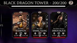 How to Beat Battle 200 Black Dragon Fatal Tower | Easy Strategy and Guides | MK Mobile