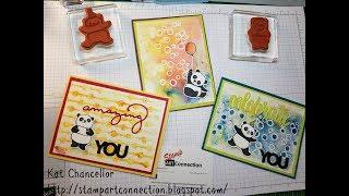 Party Pandas BRUSHO  Watercolor Technique PART I - Stamp ART Connection