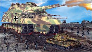 GERMAN MEGA MAMMOTH TANK vs ALLIES