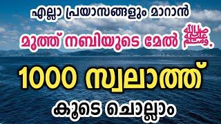 എല്ലാ പ്രയാസങ്ങളും മാറാൻ മുത്ത് നബിയുടെ മേൽ 1000 സ്വലാത്ത് കൂടെ ചൊല്ലാം.swalath nabi ﷺ.