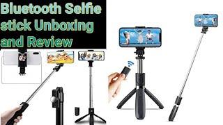 Bluetooth selfie stick unboxing and Review | 3 In 1 tripod | Info4You