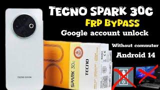 Tecno spark 30c frp bypass (KL5) Google account unlock, without computer, 100%work,  Android 14