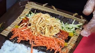 Korea's most popular snack - Spicy Gimbap, Korean street food