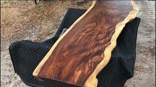 Building a Rosewood table top for another happy customer!