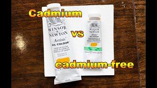 Winsor & Newton Oil Paint Cadmium Yellow vs Cadmium-Free Yellow Comparison