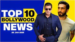 Top 10 Bollywood News | 28th January 2025 | Salman Khan | Ranveer Singh #bollywood #bollywoodnews