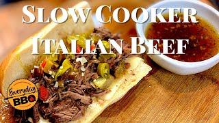 Italian Beef Sandwich Recipe | Slow Cooker | Best Homemade Italian Beef | Everyday BBQ