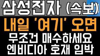 삼성전자 주가전망 - 속보) 내일 '여기' 오면 무조건 매수하세요! 엔비디아 호재 임박!