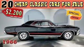 20 Classic Cars Up for Sale cheaply by Owners !! Finding Legendary Rides !!