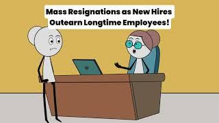 Mass Resignations as New Hires Outearn Longtime Employees! - AC: @mellsbellls‬