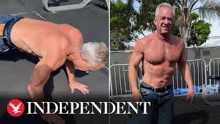 Robert F. Kennedy Jr films workout ahead of election debate with Biden