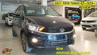 2021 TATA TIAGO XZ+ / XZA+ Top Variant with New Colour Arizona Blue ! Detailed Review Must Watch 