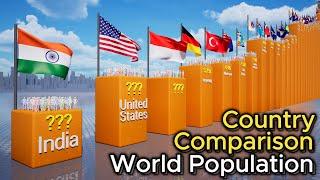 World Population by Country | 3D COMPARISON