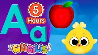 Phonics Song With Two Words + More Nursery Rhymes & Kids Songs -  Learn The Alphabet With Giligilis