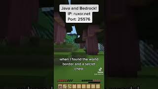 #shorts A SECRET CHEST!? #minecraft Join my Minecraft Server! #craftedcroix #ruxor #minecraftserver