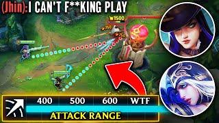 We played the LONGEST Range bot lane in existence... (THE JHIN WAS RAGING LOL!)