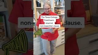 Texas Cottage Food Law: Non-Inspection Clause