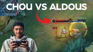 CHOU VS ALDOUS️GAMEPLAY ALDOUS FULL DAMAGE | TOP GLOBAL ALDOUS HIGHLIGHTS ️