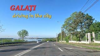 Galati  Driving in the city by car   4K.