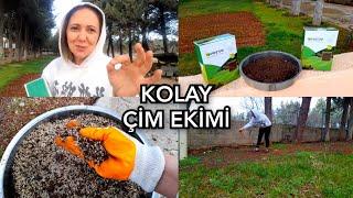 En kolay çim ekimi nasıl yapılır,çim nasıl ekilir️#çimekimi #çimlendirme#verveçimtohumu