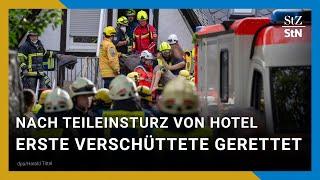 Hotel-Einsturz in Rheinland-Pfalz: Ein Toter - weitere Menschen eingeklemmt