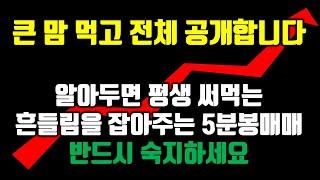 5분봉차트로 매매를 해야하는 중요한 이유/더 이상의 분봉차트에 대한 설명은 없으니  구독자분들은 무조건 보세요/ #상신전자 #상한가 #차트분석 #주식초보