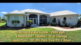 Punta Gorda Florida Real Estate 5 Acre Estate Home for Sale