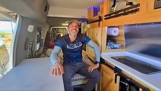 He Turned a 2004 Ford Van into a LUXURY Tiny Home!