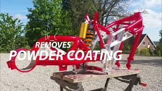 Removing powder coating