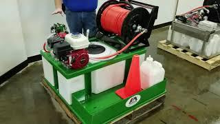 Overview of APX Equipment's skid spray line