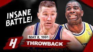 Chris Mullin vs Magic Johnson INSANE Game 2 Duel Highlights (1991 Playoffs) Lakers vs GSW - EPIC!