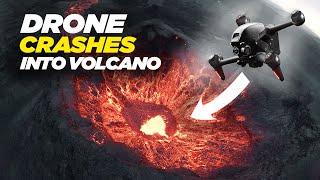 EPIC DRONE CRASH into ICELAND VOLCANO ERUPTION  |  DJI FPV 4K