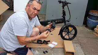 DYU  A1F 16-Inch Full Folding Electric City Bike Unboxing Review & Assembly  Part 1