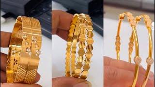 Simple  Gold Bangles Designs #lifestylegold