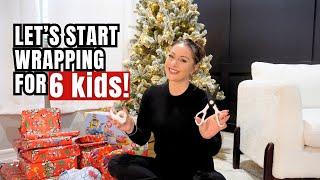 Wrapping Christmas Gifts for my 6 Kids! Wrap with me 2024