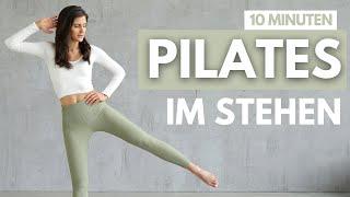 PILATES WORKOUT GANZKÖRPER, STEHEND | 10 MIN | Pilates Workout für Zuhause ohne Matte | Tina Halder