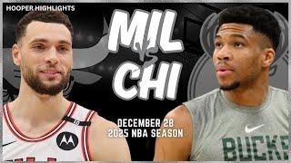 Milwaukee Bucks vs Chicago Bulls Full Game Highlights | Dec 28 | 2025 NBA Season