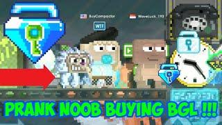 PRANK NOOB BUYING BLUE GEM LOCK !!! Growtopia Prank