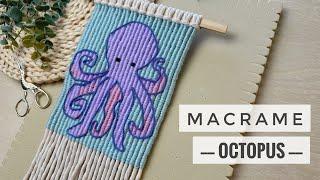 DIY Macrame Pixel Art Tutorial: Create a Cute Octopus Wall Hanging!