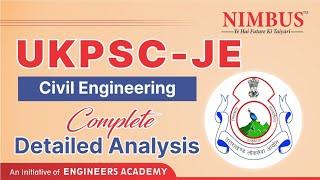 UKPSC JE Exam 2023 | Civil Engineering | UKPSC JE Exam Patterm, Syllabus, Cut Off Detailed analysis