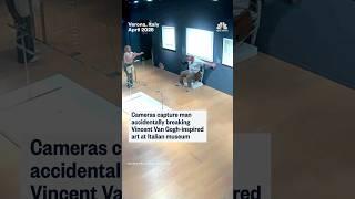 Cameras capture man accidentally breaking Vincent Van Gogh-inspired art at Italian museum