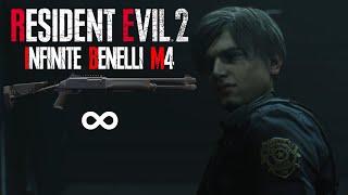 Resident Evil 2 Remake - Infinite Benelli M4 with Leon in Hardcore Full Gameplay