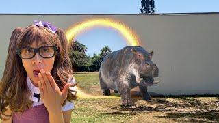 Most Dangerous Land Animals For Kids | Dangerous Animals Follow Soso Through A Portal Into The Park!