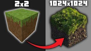 1 Pixel to 1024 Pixels Minecraft Versions