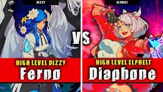 GGST | Ferno (Dizzy) VS Diaphone (Elphelt) | Guilty Gear Strive High level gameplay