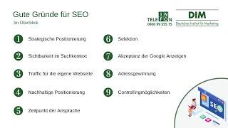 SEO  - Gute Gründe für Suchmaschinenoptimierung