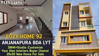 Cozy Home 92 | 3BHK+Studio New Home with BuyerChoice Interiors Sale JPN BDA Ext