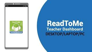 ReadToMe Teacher Dashboard | School Edition | Desktop/Pc/Laptop | Hinglish